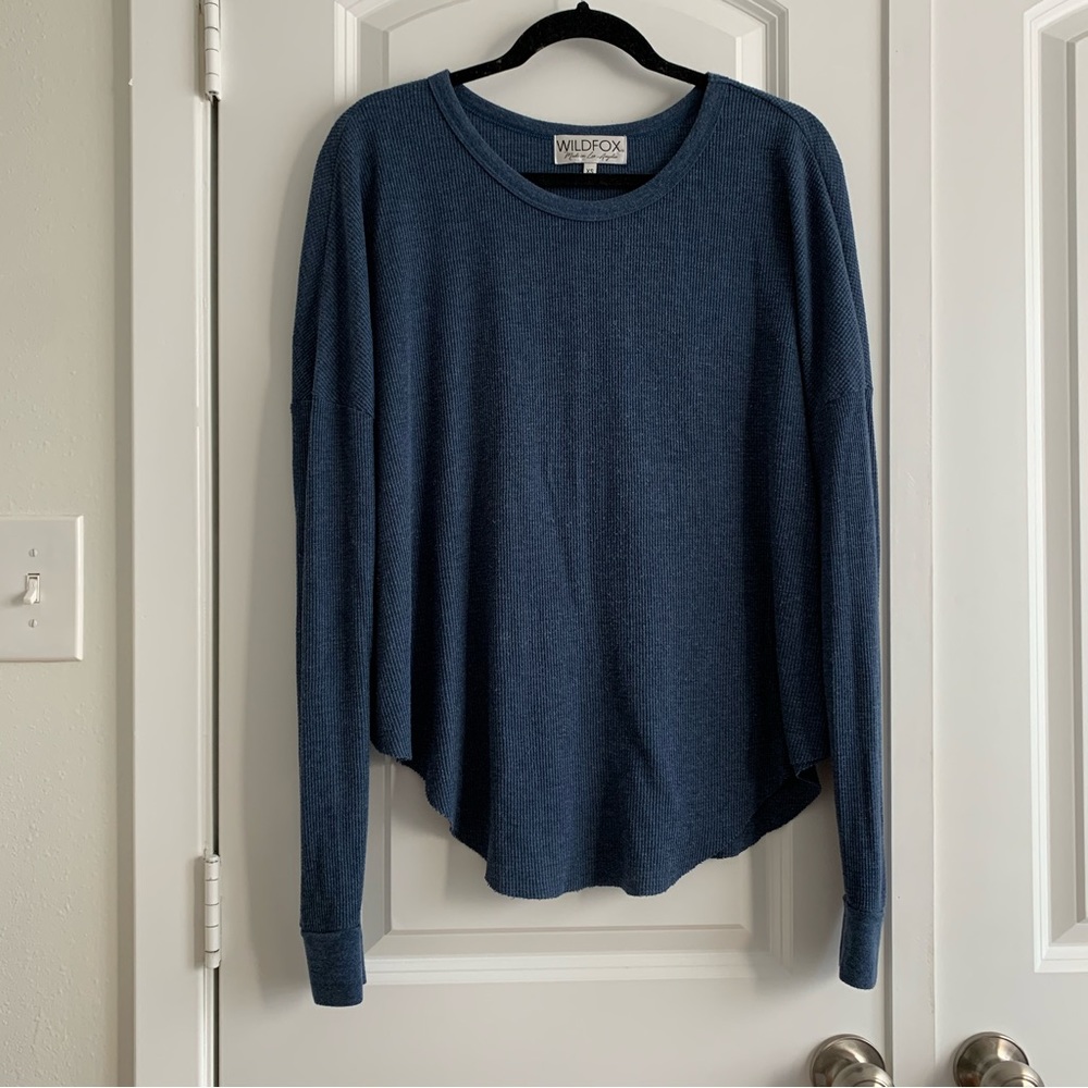 Wildfox Perry Tee Thermal In Navy